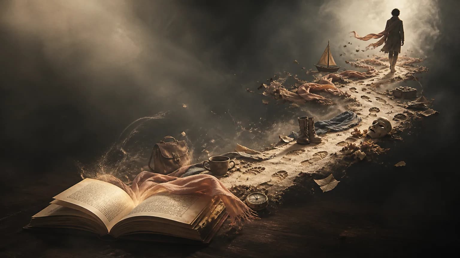 След героя складывается из книги, одежды, предметов и поступков вместо неподвижного портрета